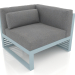 modèle 3D Canapé modulable section 6 droite (Bleu gris) - preview