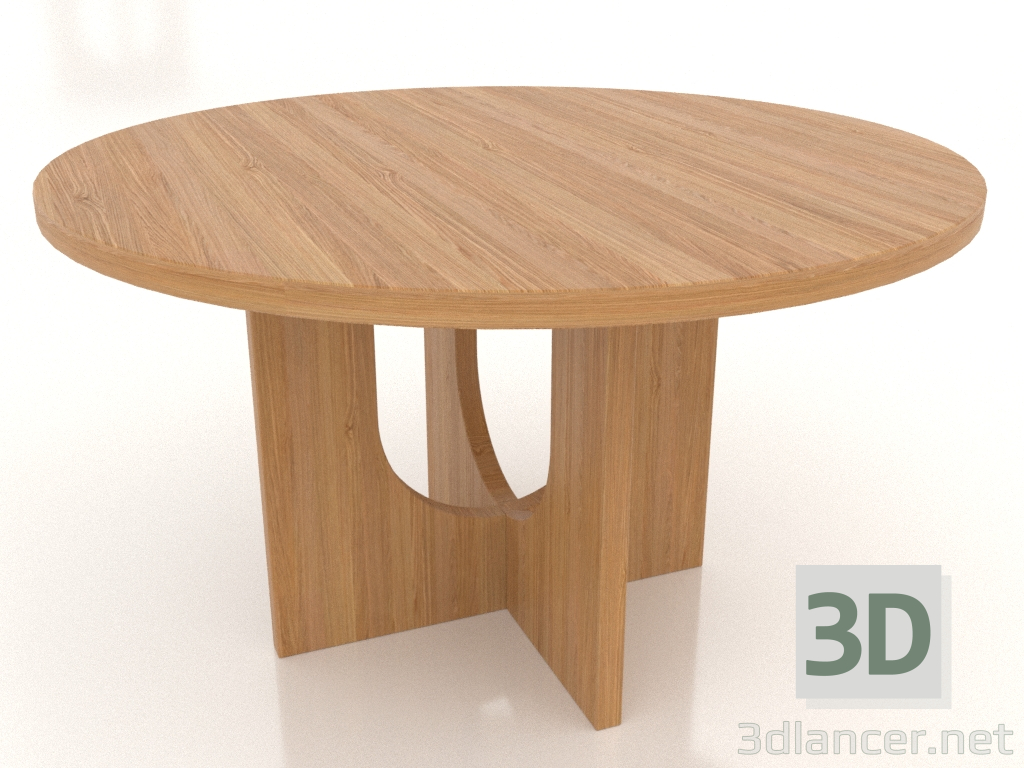 3D Modell Esstisch RUND Ø 1300 mm (Eiche natur) - Vorschau