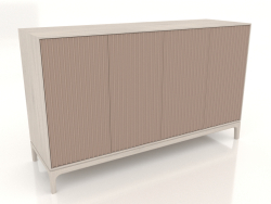 Mueble de TV FARGO con fachadas fresadas 1600x500x950 mm (beige, roble blanqueado, opción 2)