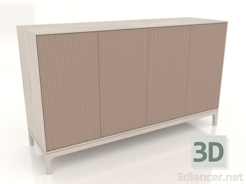 modello 3D Mobile TV FARGO con frontali fresati 1600x500x950 mm (beige, rovere sbiancato, opzione 2) - anteprima