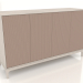 modello 3D Mobile TV FARGO con frontali fresati 1600x500x950 mm (beige, rovere sbiancato, opzione 2) - anteprima