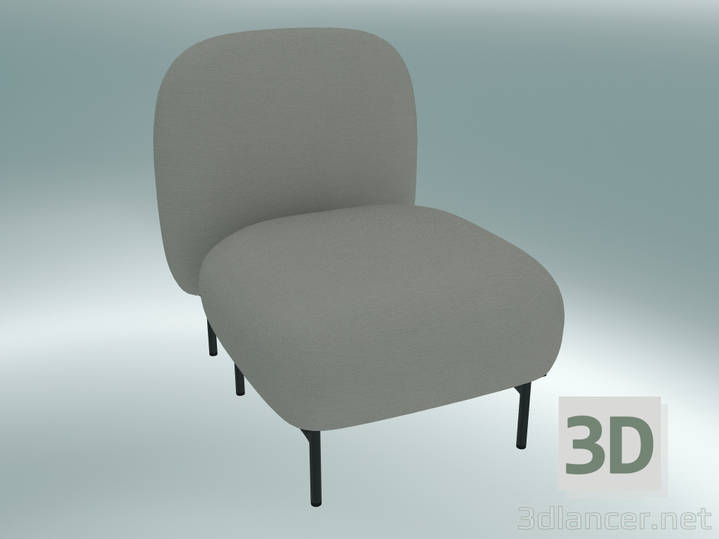 Modelo 3d Sistema modular de bancos Isole (NN1, banco com encosto alto) - preview