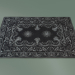 3d model Alfombra Barroca (S34, Negro-Plata) - vista previa