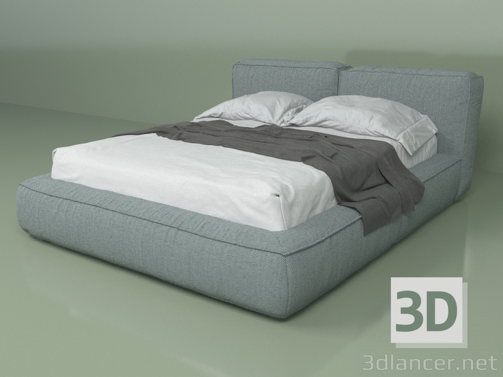 Modelo 3d Cama de casal Oeste 1,6 m - preview