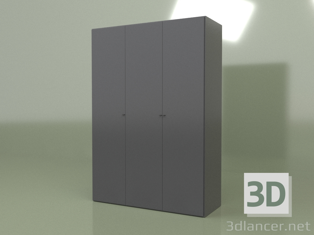 Modelo 3d Roupeiro 3 portas Lf 130 (Antracite) - preview