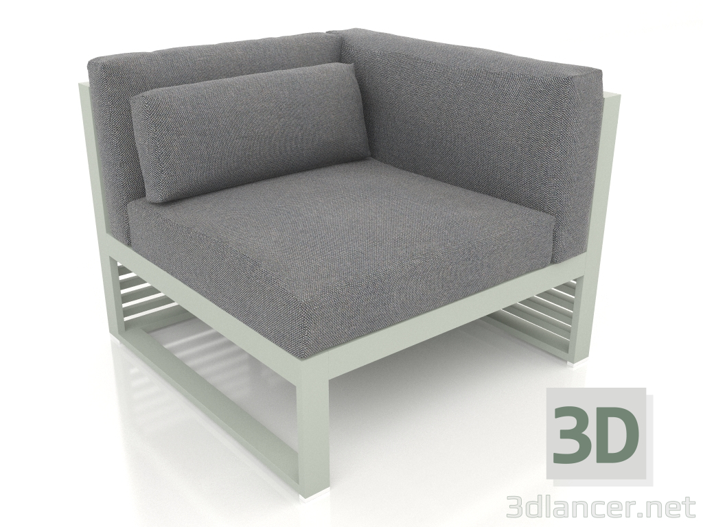 3d model Modular sofa, section 6 right (Cement gray) - preview