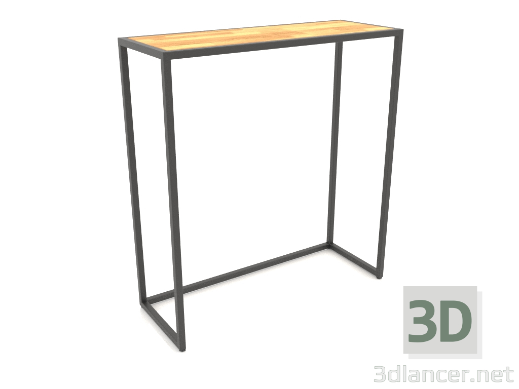 3d model Consola rectangular (MADERA, 80x30x86) - vista previa