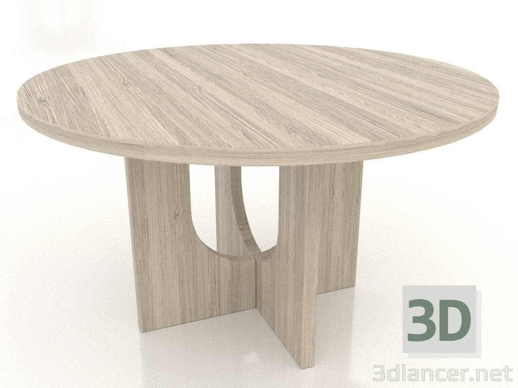 modello 3D Tavolo da pranzo ROUND Ø 1300 mm (rovere schiarito) - anteprima