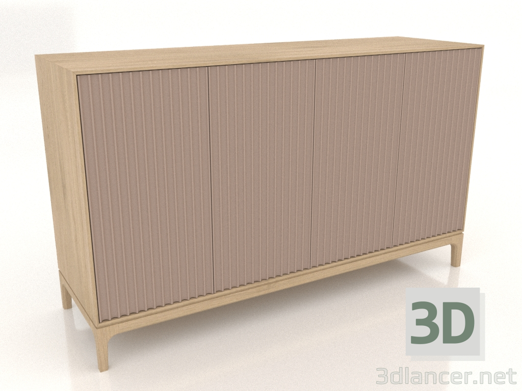 3d model TV stand FARGO with milled facades 1600x500x950 mm (beige, lightened oak, option 2) - preview 3d model TV stand FARGO with milled facades 1600x500x950 mm (beige, lightened oak, option 2) - preview