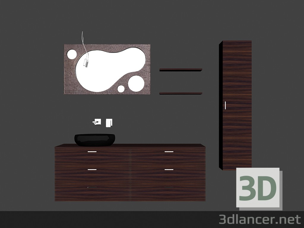 3d model Sistema modular para baño (canción) (17) - vista previa