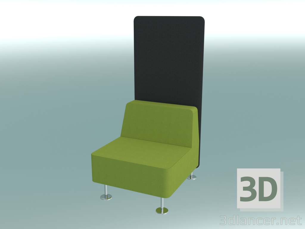 3d model Sillón, se conecta a 1 partición (21) - vista previa