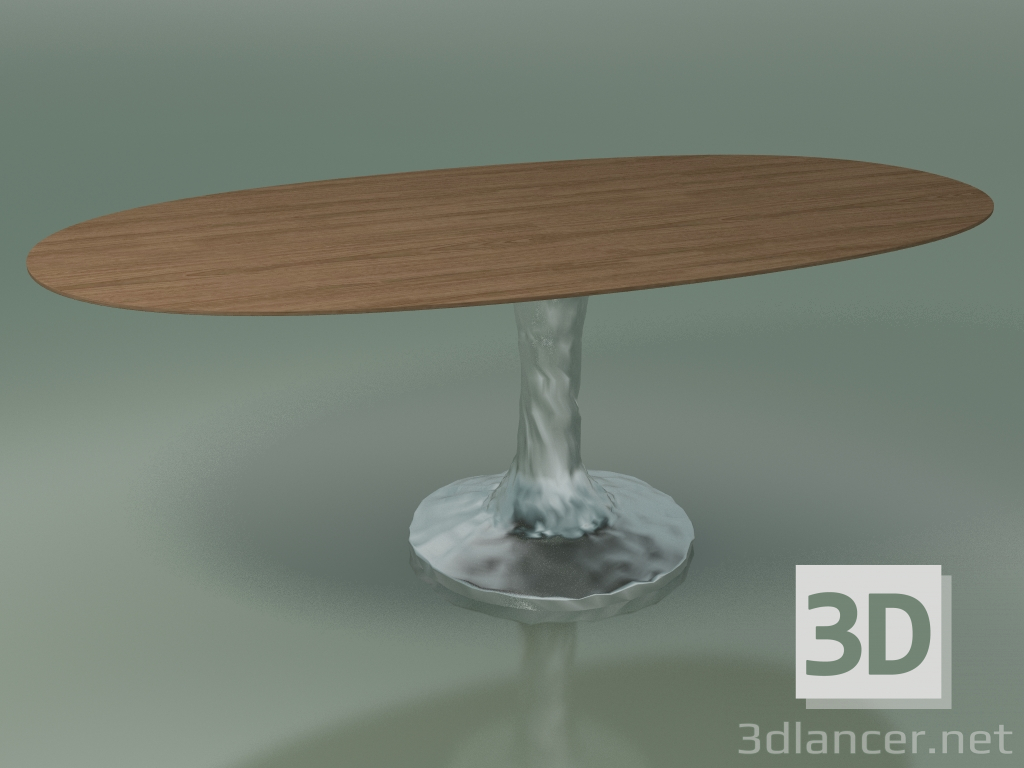 3d model Mesa de comedor ovalada (138, lacado natural) - vista previa