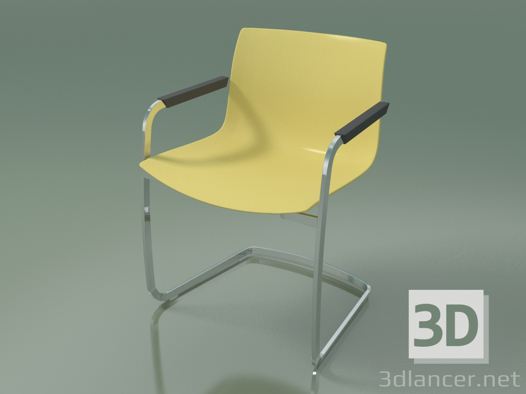 3d model Silla 2089 (en la consola, con reposabrazos, polipropileno PO00415) - vista previa