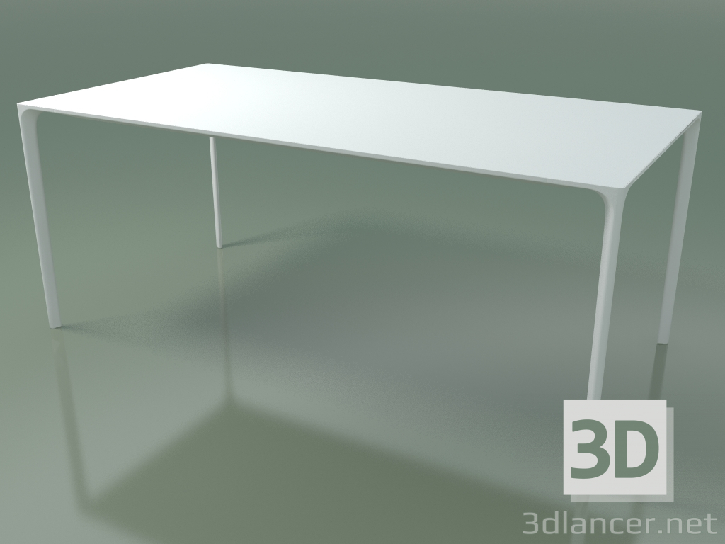 modello 3D Tavolo rettangolare 0803 (H 74 - 90x180 cm, laminato Fenix F01, V12) - anteprima