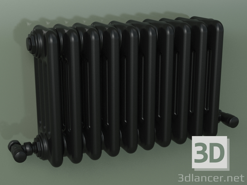 3d model Radiador tubular PILON (S4H 4 H302 10EL, negro) - vista previa