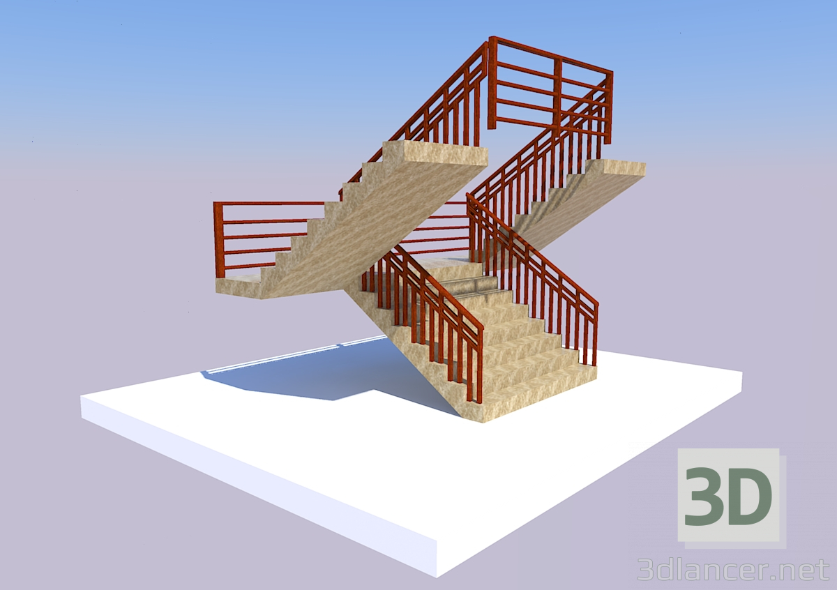 3d модель Лестница – превью