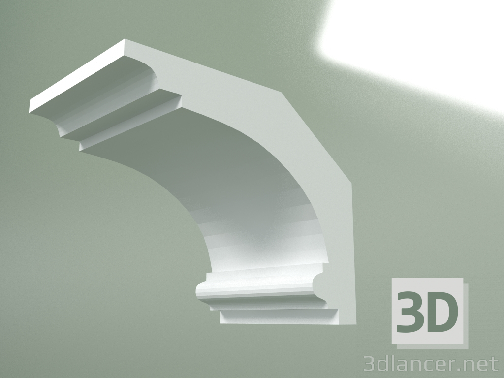 modèle 3D Corniche en plâtre (socle de plafond) KT210 - preview