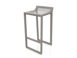 Tabouret haut avec dossier bas (Gris quartz)