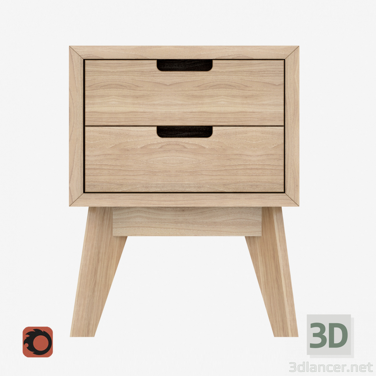 3d model Mesa de noche Tiny Box - vista previa