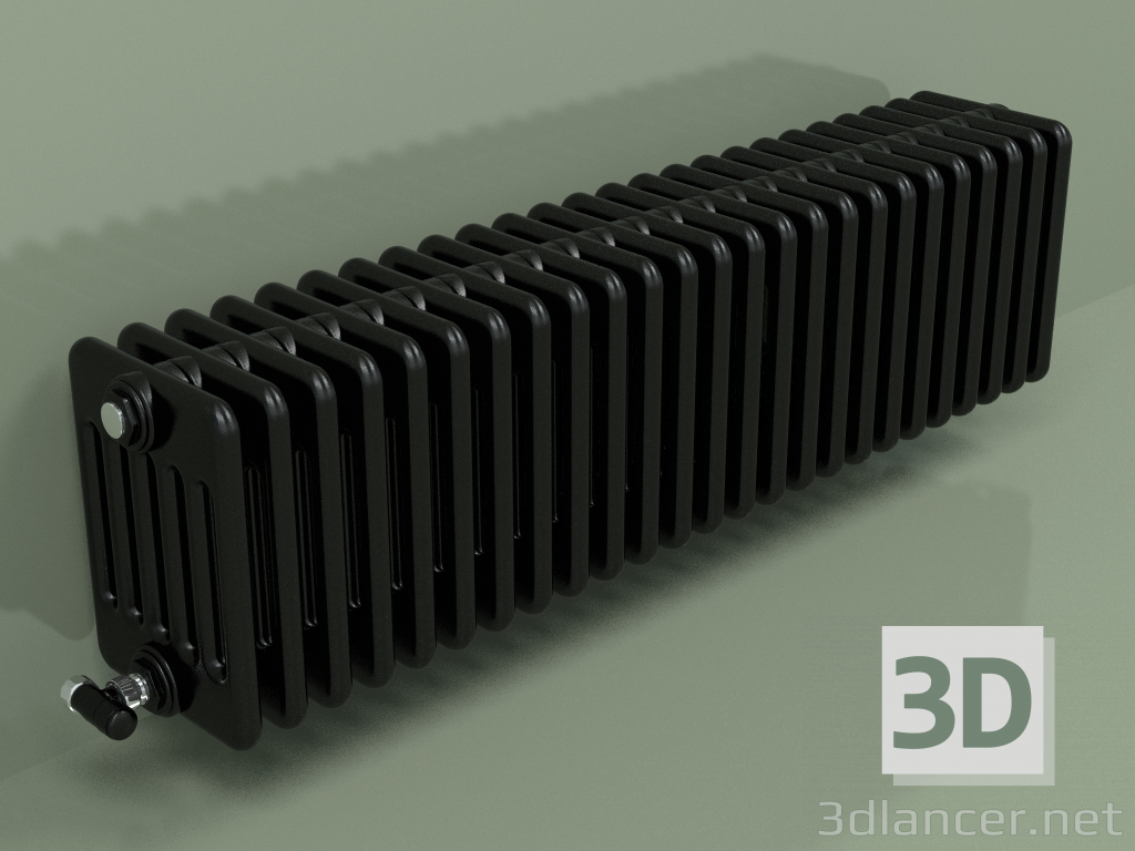 modèle 3D Radiateur TESI 6 (H 300 25EL, Noir - RAL 9005) - preview