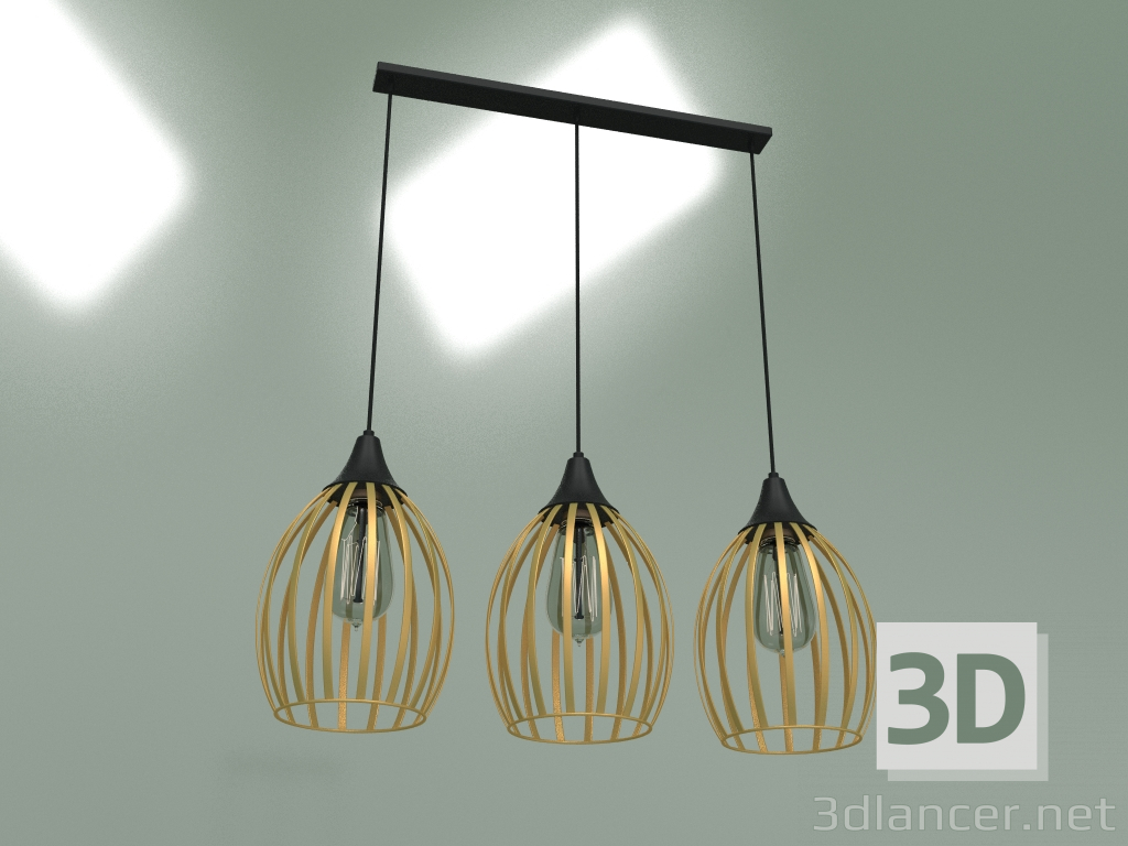 3D Modell Pendelleuchte 2817 Gold - Vorschau