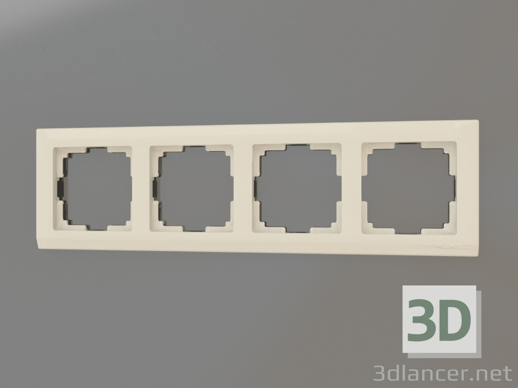 modello 3D Cornice per 4 montanti Stark (avorio) - anteprima