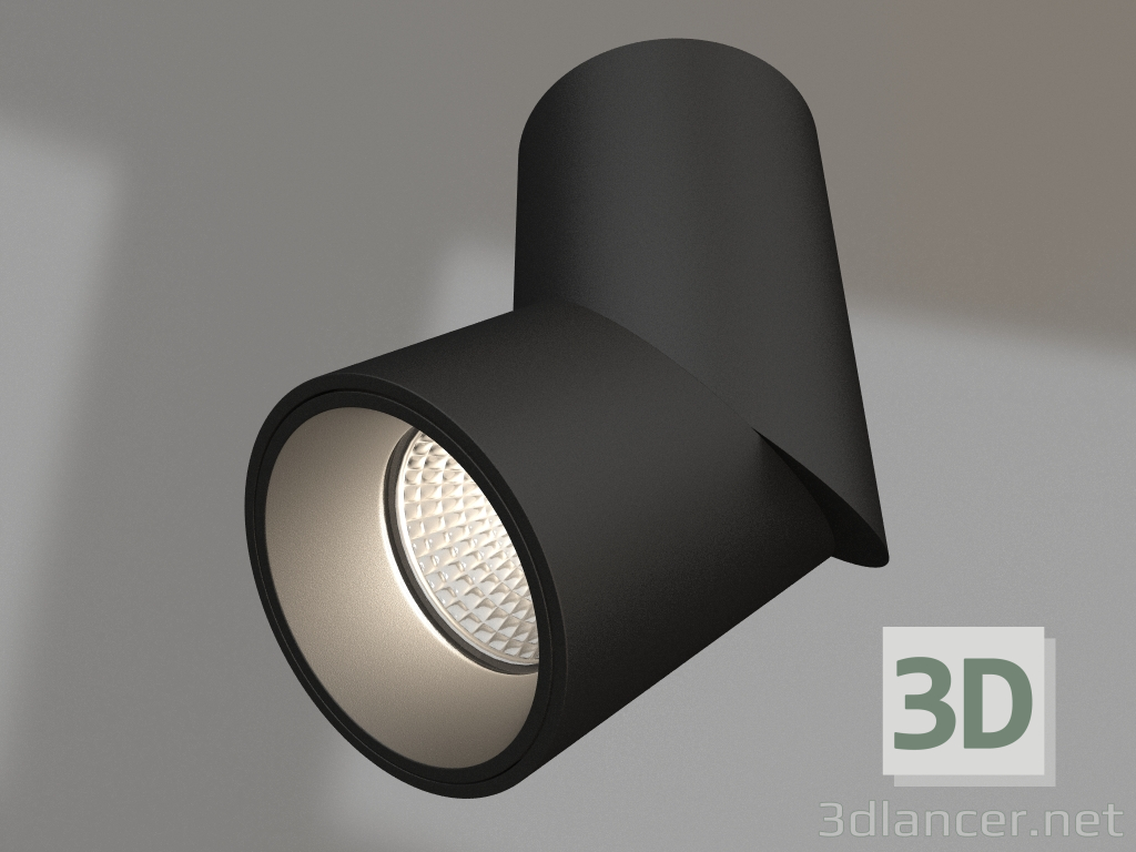 modello 3D Lampada SP-TWIST-SURFACE-R70-12W Day4000 (BK, 30 gradi) - anteprima