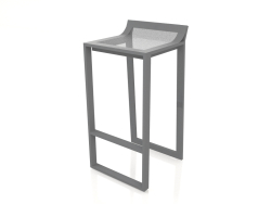 Tabouret haut avec dossier bas (Anthracite)