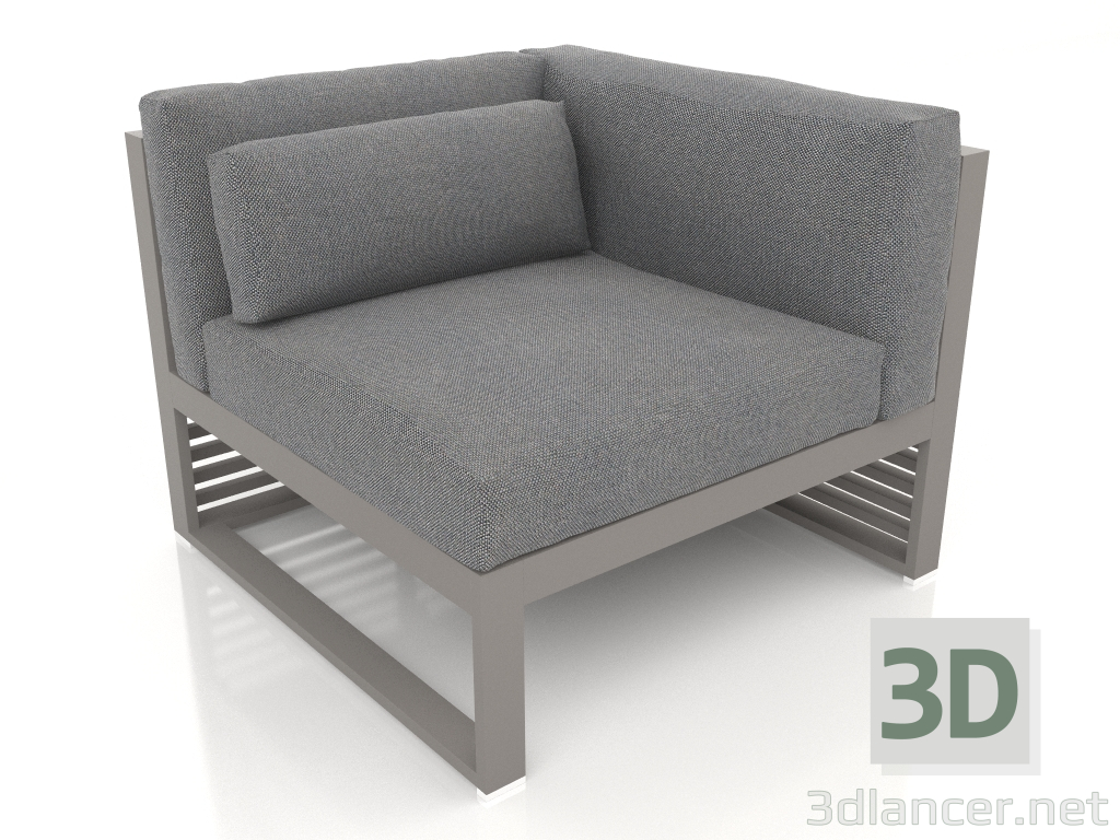 3d модель Диван модульный, секция 6 правая (Quartz grey) – превью