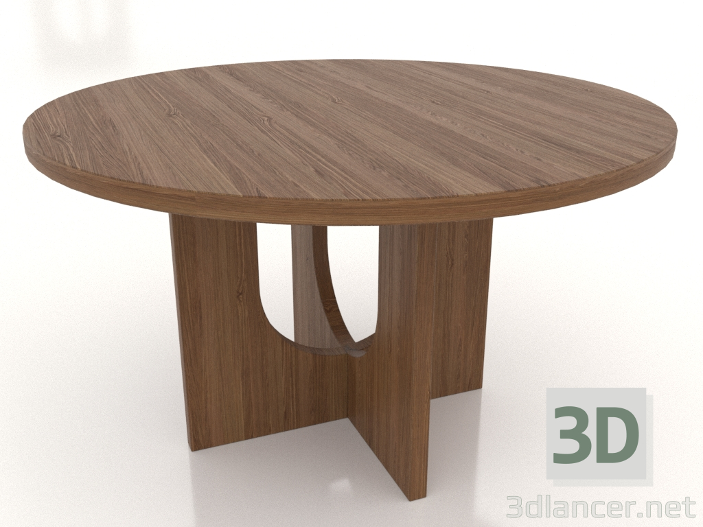 3d model Mesa de comedor REDONDA Ø 1300 mm (nogal claro) - vista previa