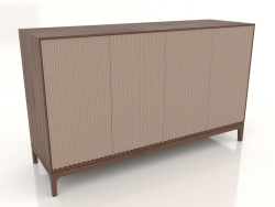 Mobile TV FARGO con frontali fresati 1600x500x950 mm (beige, rovere tabacco, opzione 2)