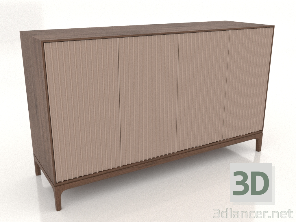 modello 3D Mobile TV FARGO con frontali fresati 1600x500x950 mm (beige, rovere tabacco, opzione 2) - anteprima