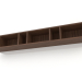 modèle 3D Armoire murale, finition placage noyer (140x20x20 cm) - preview