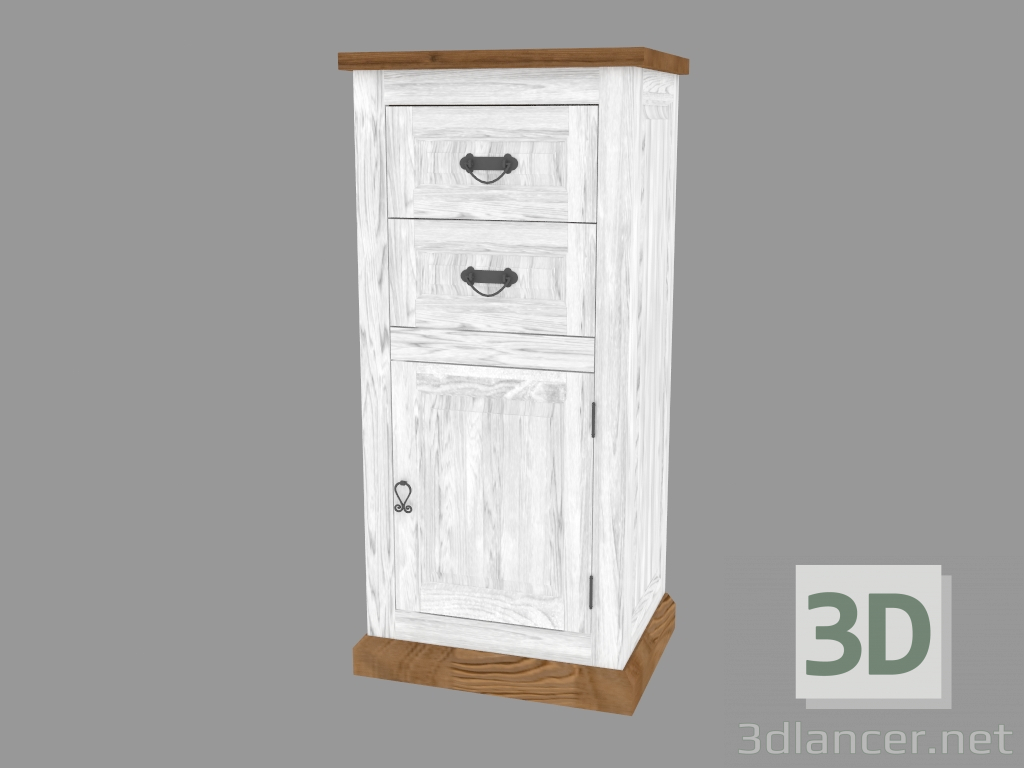 modello 3D Petto 1D2S (PRO.040.XX 55x118x42cm) - anteprima