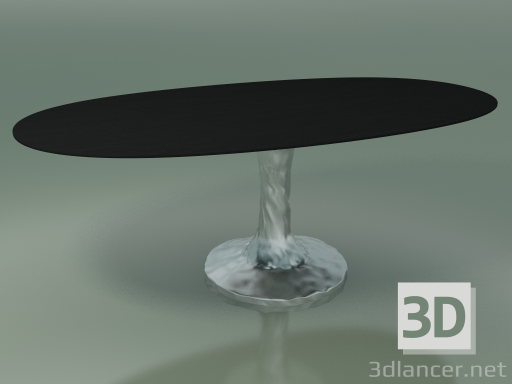 3D Modell Ovaler Esstisch (138, schwarz lackiert) - Vorschau