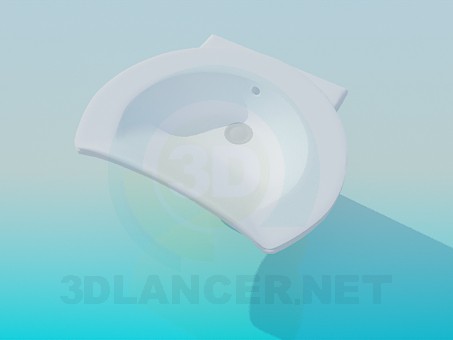 3d model Lavabo en forma de una media luna - vista previa