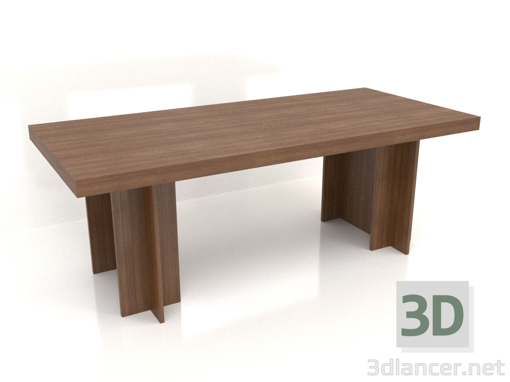 3D Modell Esstisch DT 14 (2200x1000x796, Holzbraun hell) - Vorschau