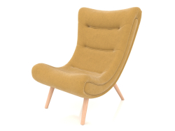 Fauteuil Dolce Vita (jaune safran-naturel)