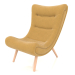 3d model Armchair Dolce Vita (yellow saffron-natural) - preview