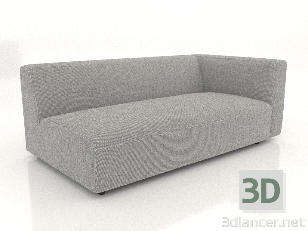 3D modeli 2 kişilik kanepe modülü (XL) 183x100 sağda kolçaklı - önizleme