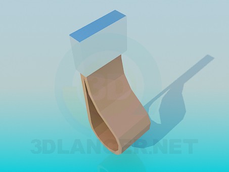 modello 3D Manico in pelle - anteprima