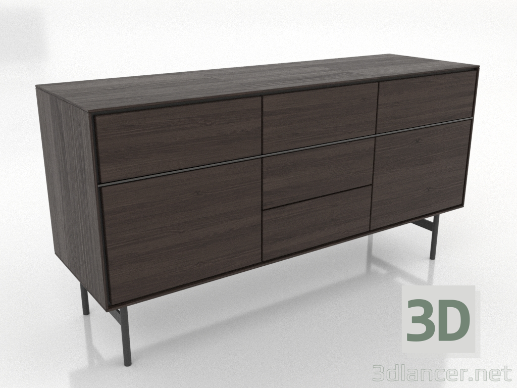 3d модель Тумба 2 1600х500 мм (попелястий горіх) – превью 3d модель Тумба 2 1600х500 мм (попелястий горіх) – превью