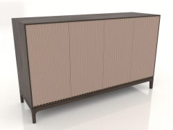 TV sehpası FARGO frezelenmiş cepheli 1600x500x950 mm (bej, koyu meşe, seçenek 2)