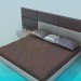 Modelo 3d Cama com mesinhas de cabeceira - preview