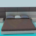 Modelo 3d Cama com mesinhas de cabeceira - preview