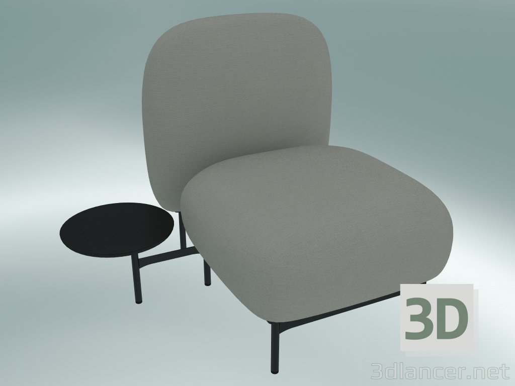 3D Modell Isole Modular Seat System (NN1, hoher Rücksitz mit rundem Tisch rechts) - Vorschau