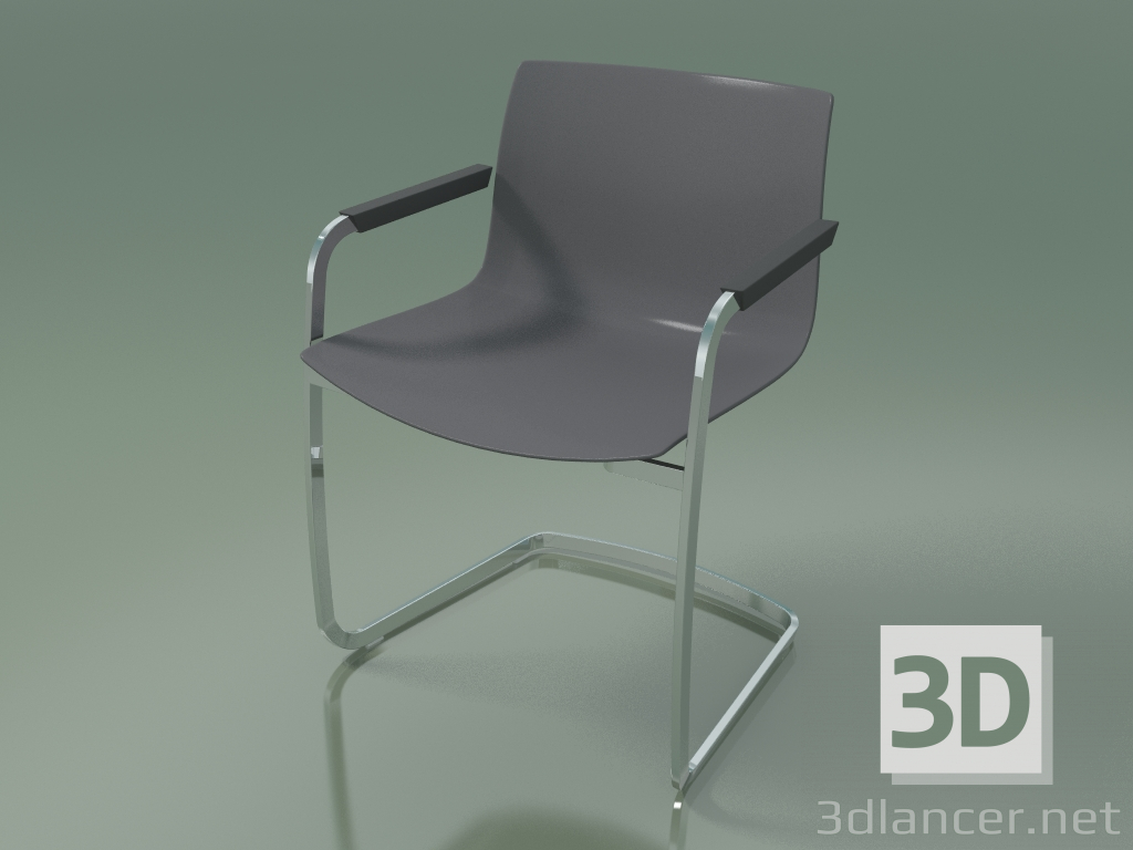 3d model Silla 2089 (en la consola, con reposabrazos, polipropileno PO00412) - vista previa