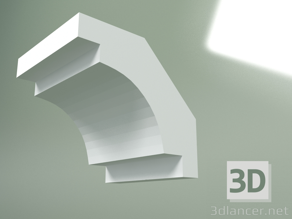 modèle 3D Corniche en plâtre (socle de plafond) KT215-1 - preview