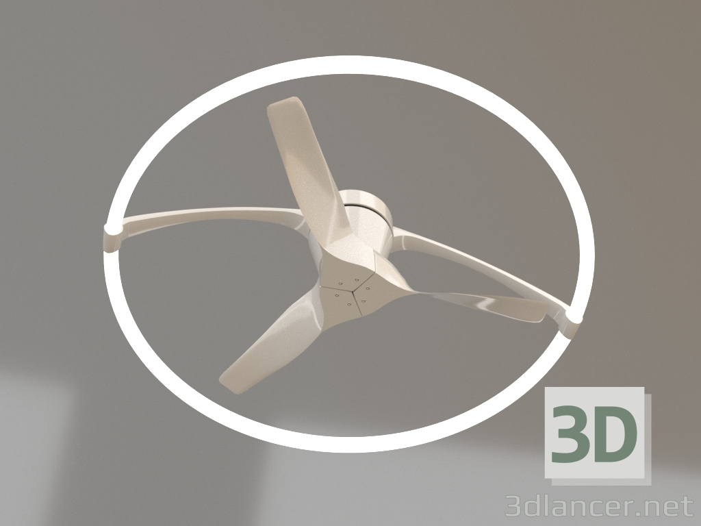 3d model Lámpara-ventilador de techo (7530) - vista previa