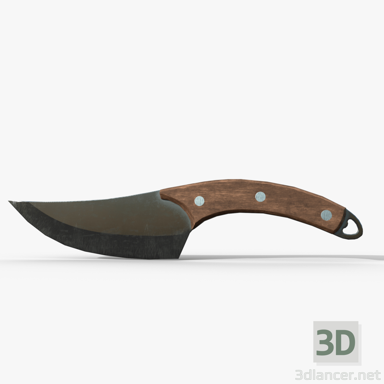 modello 3D di coltello corto comprare - rendering